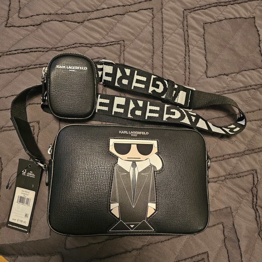 Karl Lagerfeld Paris Maybelle Graphic Camera Crossbody bag